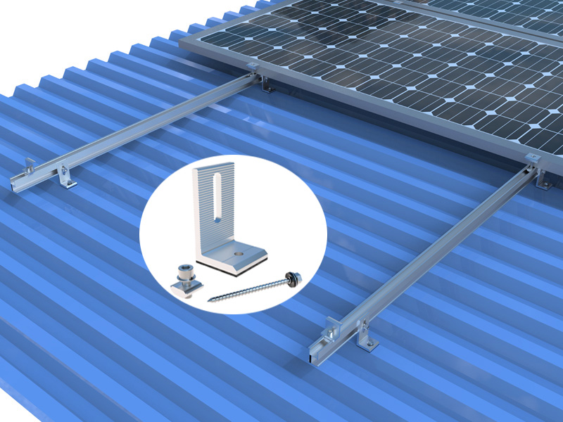 Universal Aluminum Solar Bracket L feet for Tin/Metal Roofs Solar Panel Mounting System